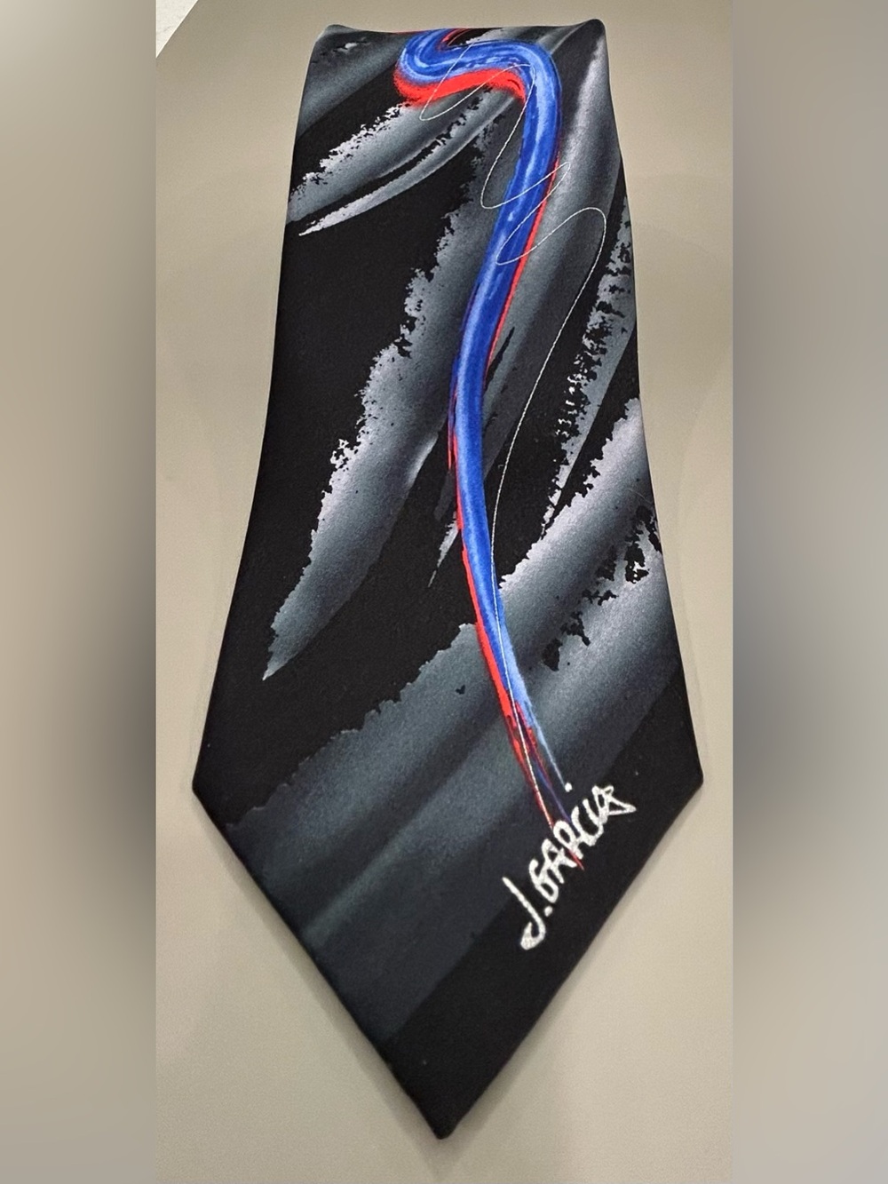 J. Garcia “Desert island” 100% Silk Tie “Collectors Edition” Brushstroke